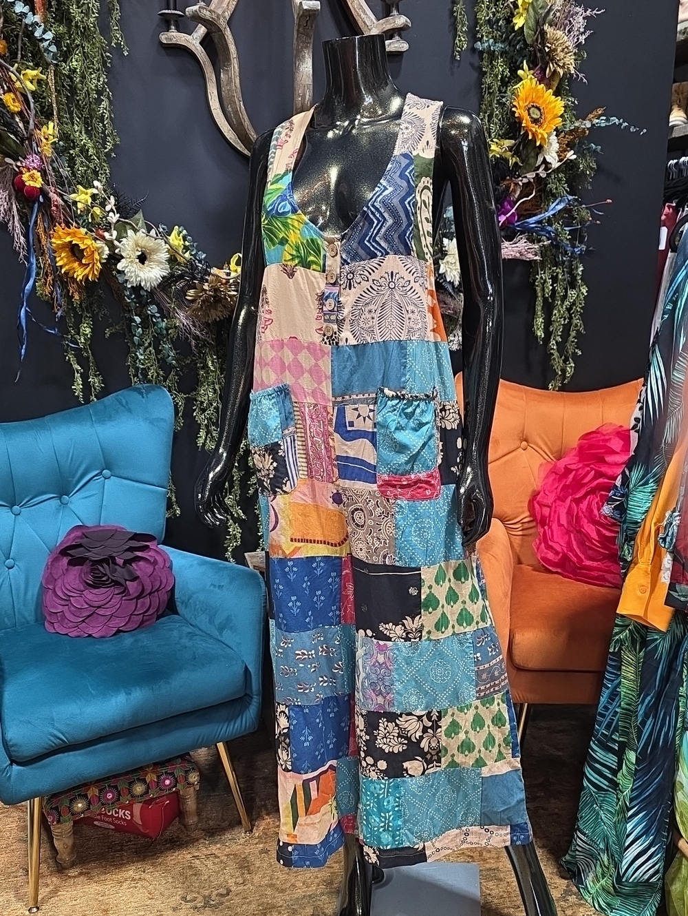 POL Colorful Boho Patchwork Jumper! - Picture 14 of 15